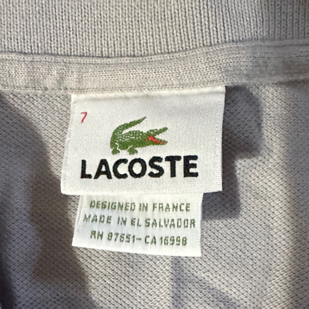 Lacoste Men's Polo Shirt in Soft Gray - Picture 2 of 4